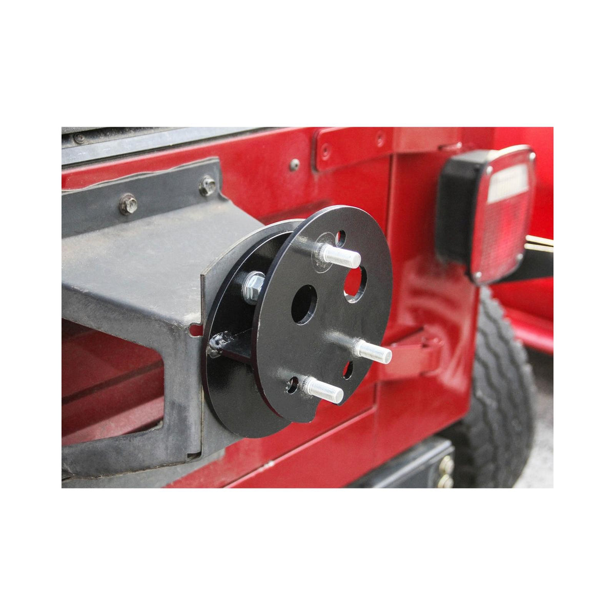 1987-2018 Jeep Wrangler YJ TJ JK Spare Tire Carrier Spacer Black Powdercoat Steel Anvil Off-Road