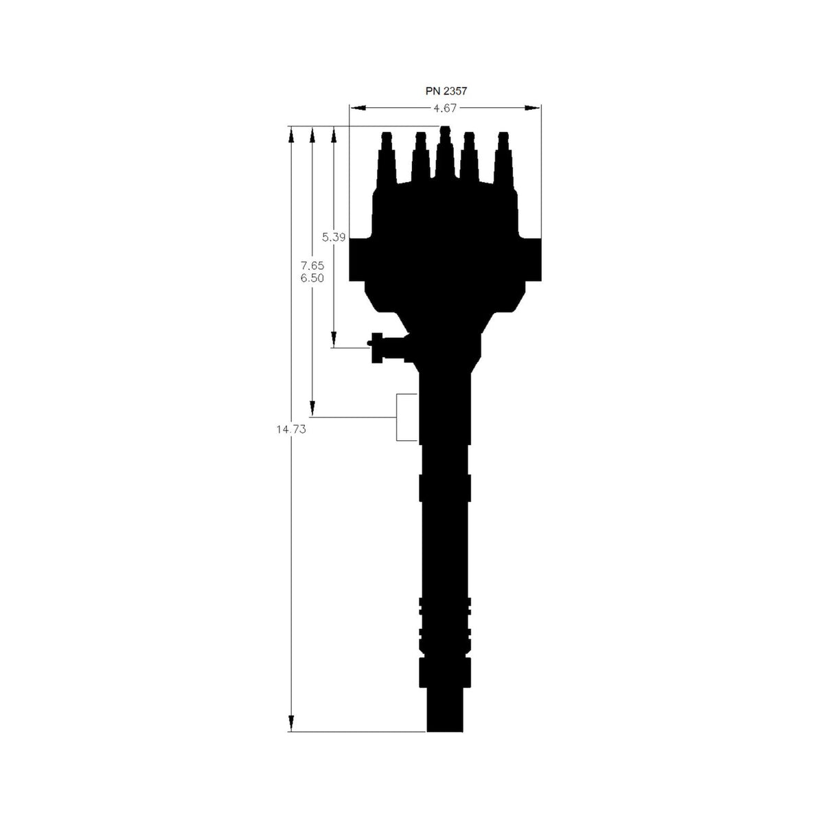 Chevy Cam Sync Distributor, Hall-Effect, Standard Cap Hall-Effect Sync Pickup. Must Be Used With An MSD 6, 7 Or 8-Series Ignition MSD Ignition