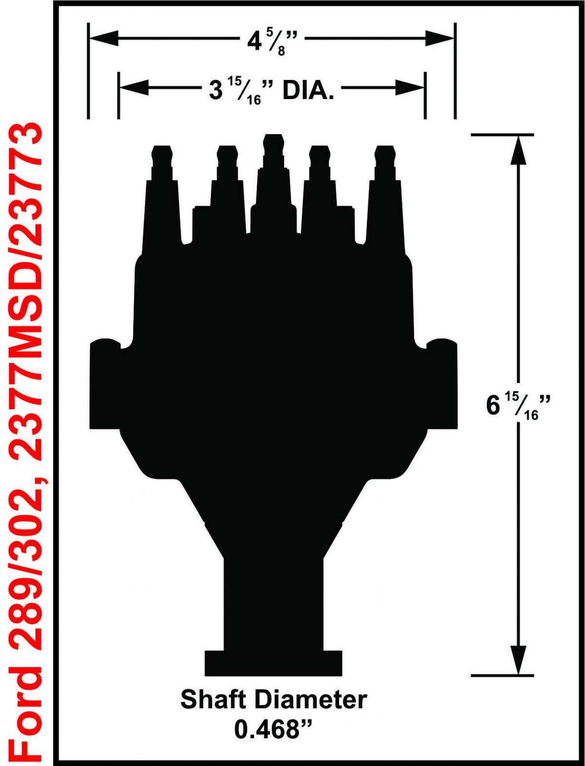 Ford 289, 302 Dual Sync Distributor Pro-Billet Dual Sync EFI Distributors With Steel Gear Is Designed To Work With Holley Efi, And Other Sequential EFI Systems That Support Hall Effect Crank And Cams Sensor Inputs MSD Ignition