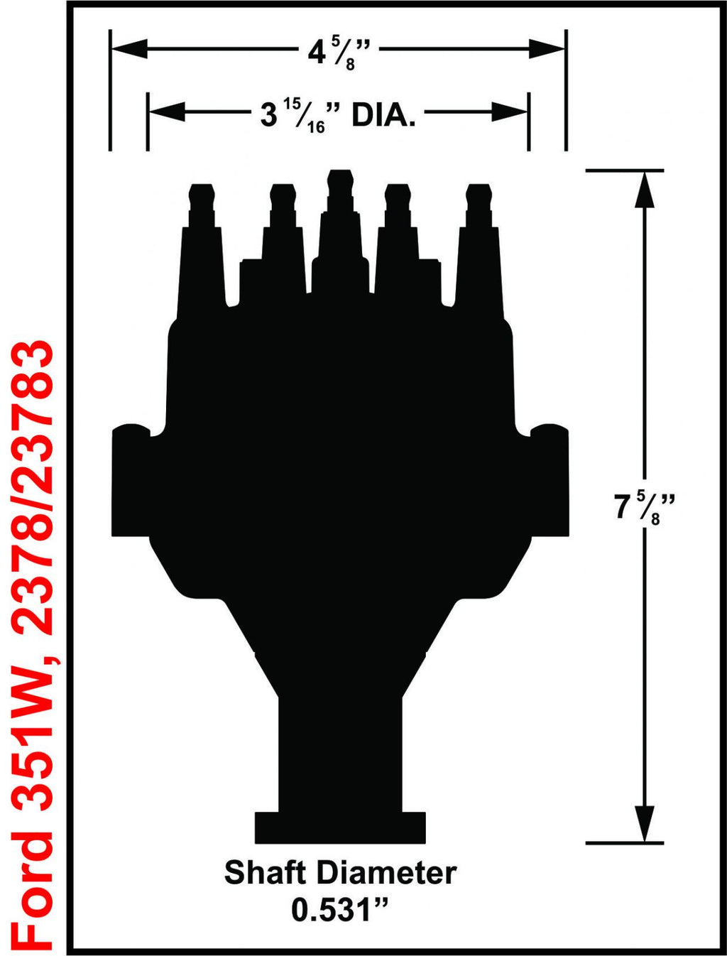 Ford 351W Dual Sync Distributor Pro-Billet Dual Sync EFI Distributors Designed To Work With Holley Efi, And Other Sequential EFI Systems That Support Hall Effect Crank And Cams Sensor Inputs MSD Ignition