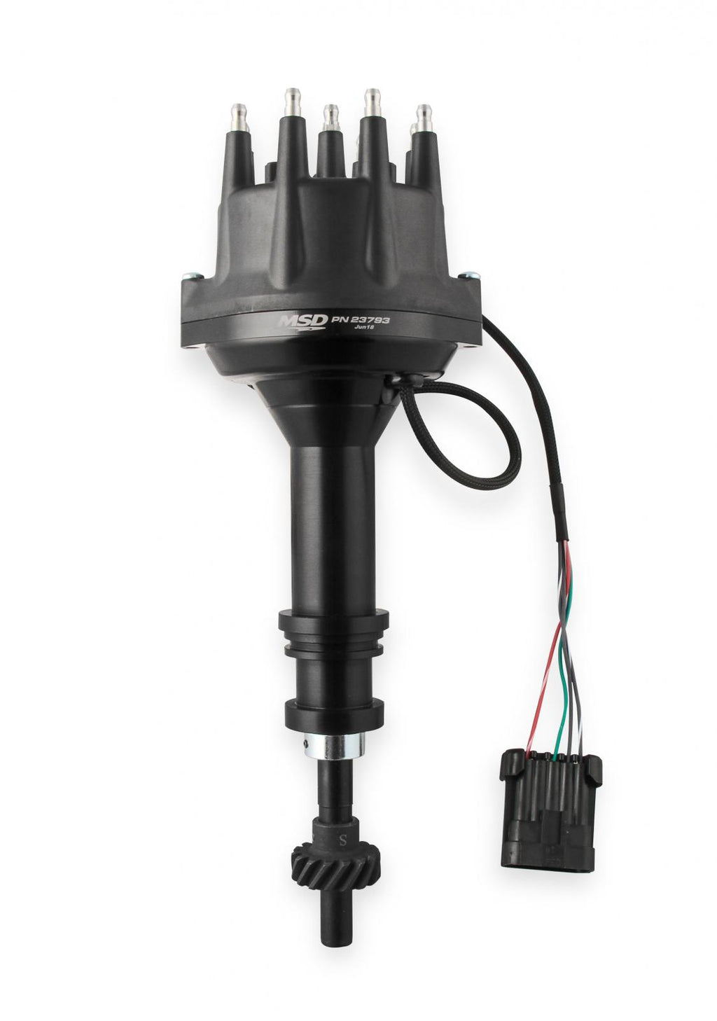 MSD Black Ford 351C 460 Dual Sync Distributor Pro-Billet Dual Sync EFI Distributors Designed To Work With Holley Efi, And Other Sequential EFI Systems That Support Hall Effect Crank And Cams Sensor Inputs MSD Ignition