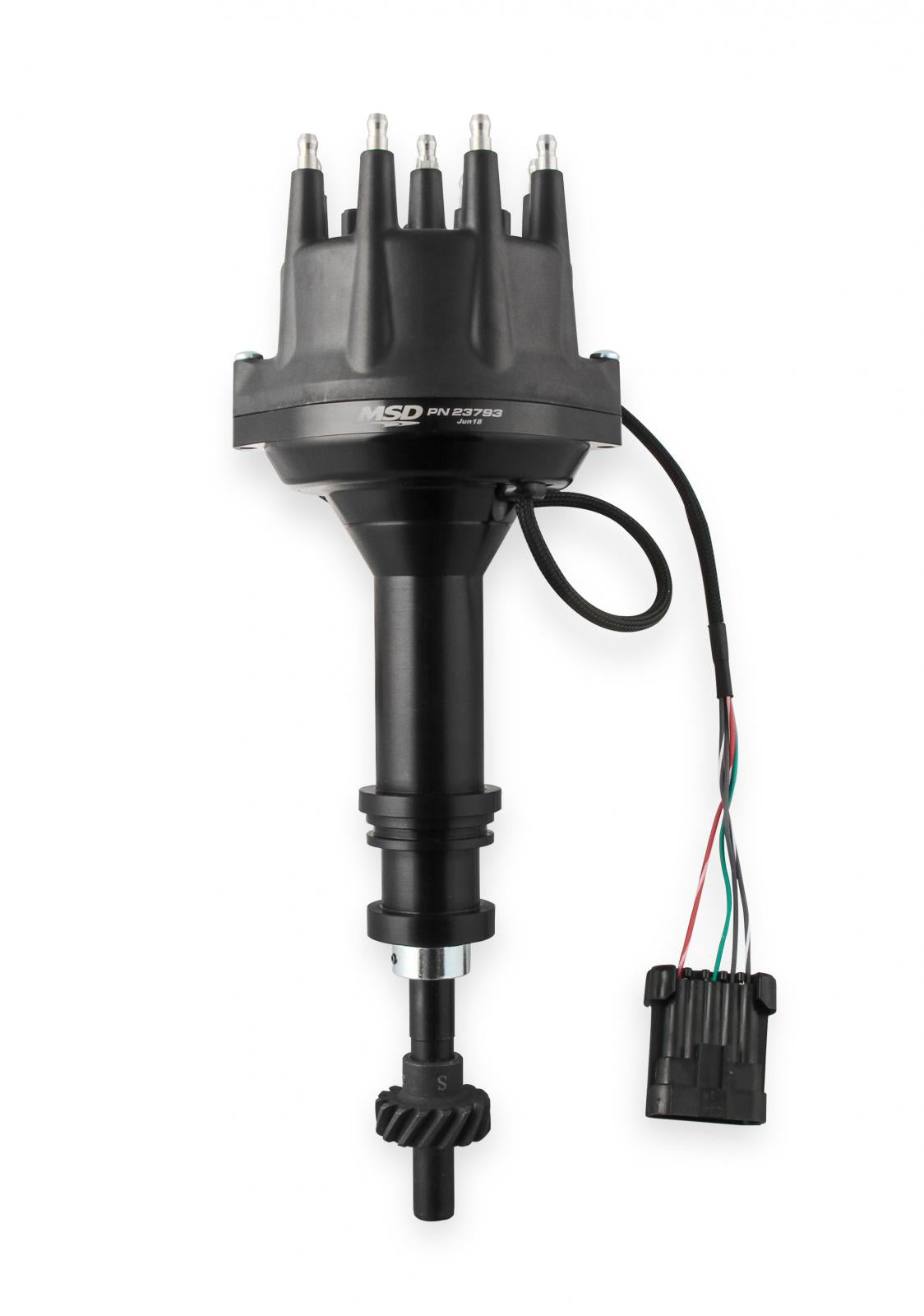 MSD Black Ford 351C 460 Dual Sync Distributor Pro-Billet Dual Sync EFI Distributors Designed To Work With Holley Efi, And Other Sequential EFI Systems That Support Hall Effect Crank And Cams Sensor Inputs MSD Ignition