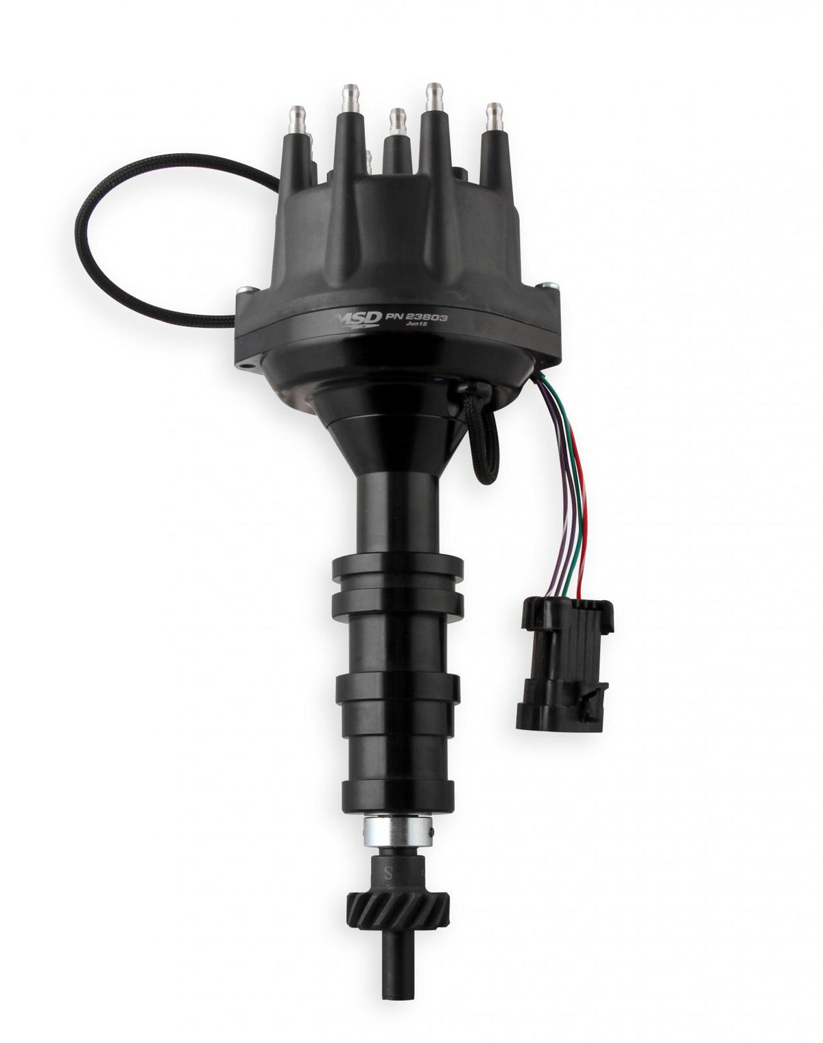 MSD Black Ford Fe Dual Sync Distributor Pro-Billet Dual Sync EFI Distributors Designed To Work With Holley Efi, And Other Sequential EFI Systems That Support Hall Effect Crank And Cams Sensor Inputs MSD Ignition