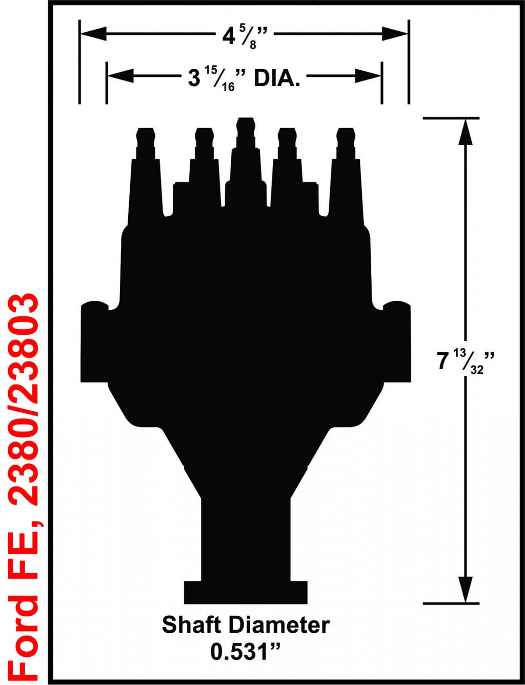MSD Black Ford Fe Dual Sync Distributor Pro-Billet Dual Sync EFI Distributors Designed To Work With Holley Efi, And Other Sequential EFI Systems That Support Hall Effect Crank And Cams Sensor Inputs MSD Ignition