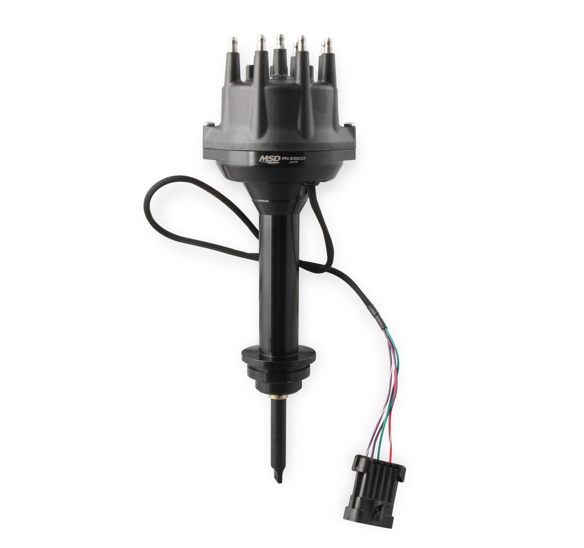 MSD Black Chrysler 426, 440 Dual Sync Distributor Pro-Billet Dual Sync EFI Distributors Designed To Work With Holley Efi, And Other Sequential EFI Systems That Support Hall Effect Crank And Cams Sensor Inputs MSD Ignition