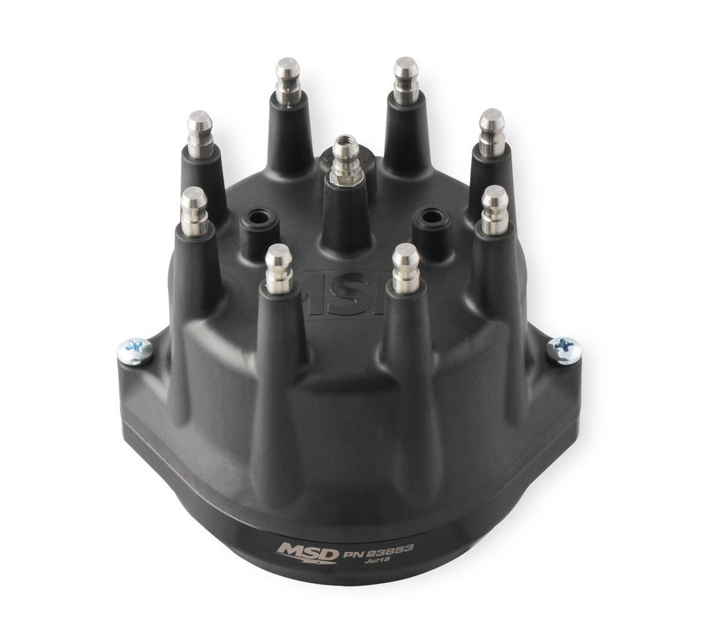MSD Black Oldsmobile V8 Dual Sync Distributor Pro-Billet Dual Sync EFI Distributor Fits Olds 260, 307, 330, 350, 400, 403, 425 And 455 MSD Ignition