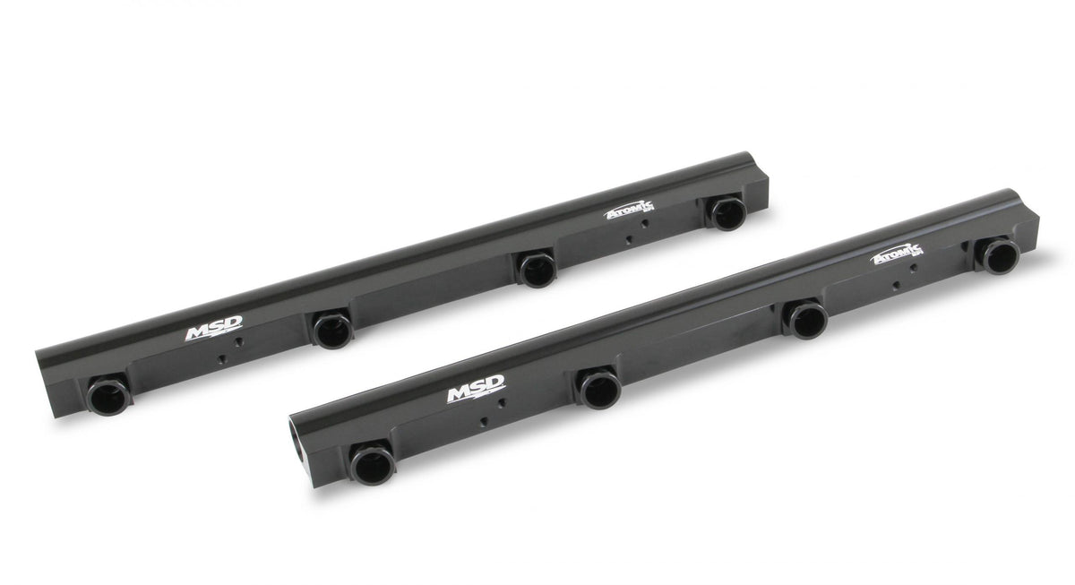 MSD Atomic EFI Billet Fuel Rails Billet Aluminum Fuel Rails For Use On LS1/2/6 Atomic Airforce Intake Manifolds. Fits Manifold Part Numbers 2702, 27023 And 27024 MSD Ignition