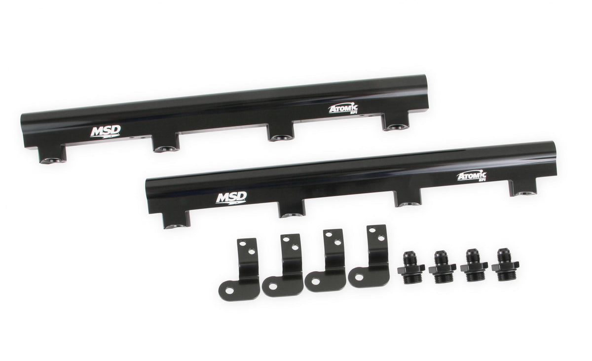 MSD Atomic EFI Billet Fuel Rails LS7 Atomic Airforce Intake Manifolds Fits Manifold Part Numbers 2701 / 27013 / 27014 Includes (4) -6 To 3/4-16 O-Ring Adapters MSD Ignition