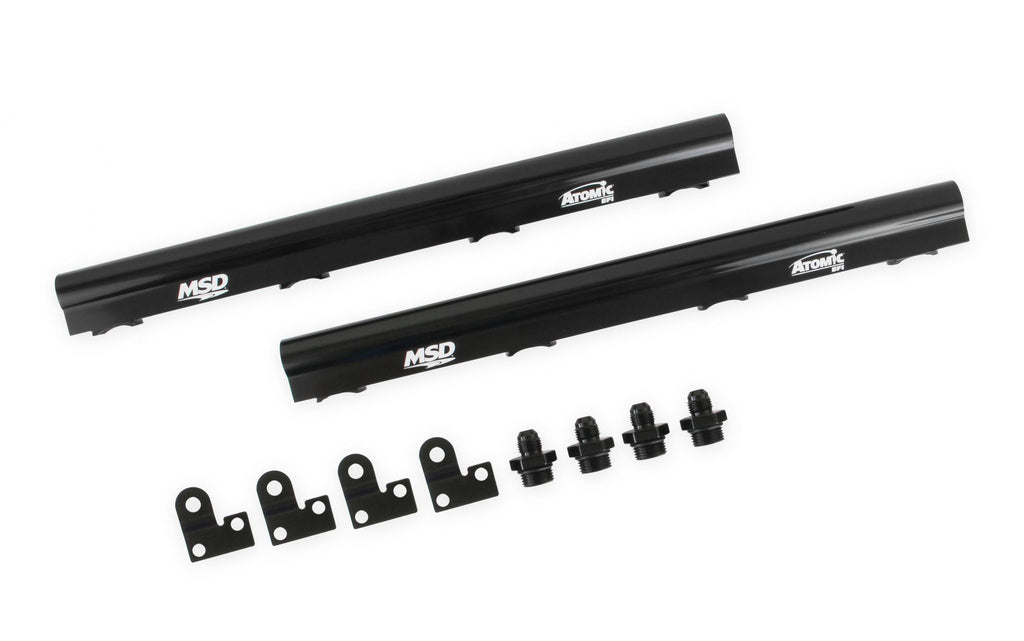 MSD Atomic EFI Billet Fuel Rails Billet Aluminum Fuel Rails For Use On Gen-V Lt1 Atomic Airforce Intake Manifolds. Fits Manifold Part Numbers 2700, 27003 And 27004 MSD Ignition