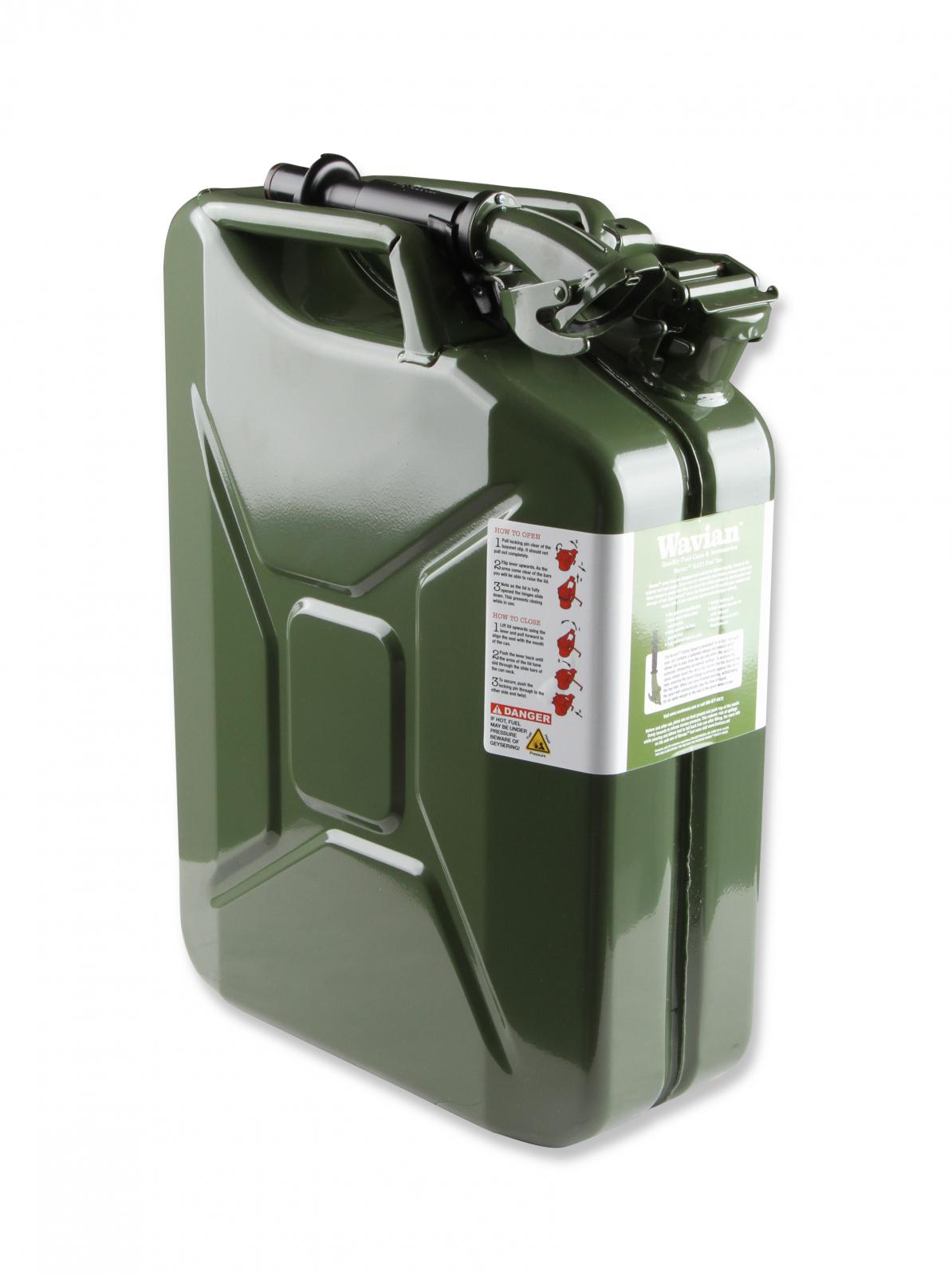 Jerry Can 5.3 Gallon 20 Liter Steel w/ Safety Cap and Spout Anvil Offroad