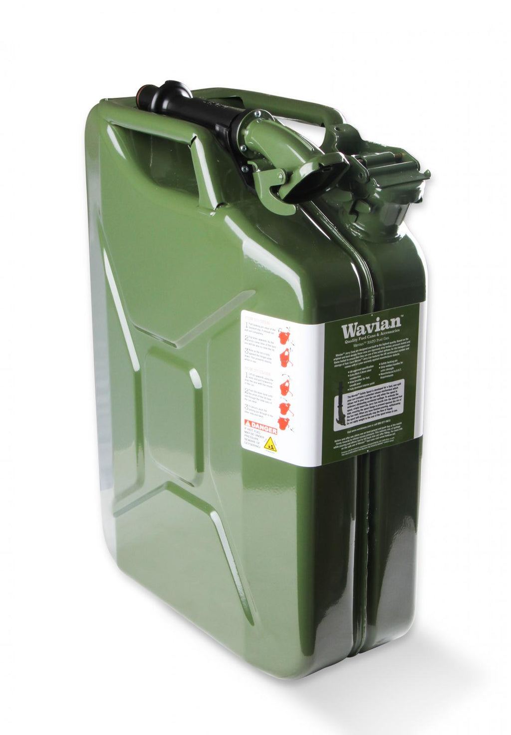 Jerry Can 5.3 Gallon 20 Liter Steel w/ Safety Cap and Spout Anvil Offroad