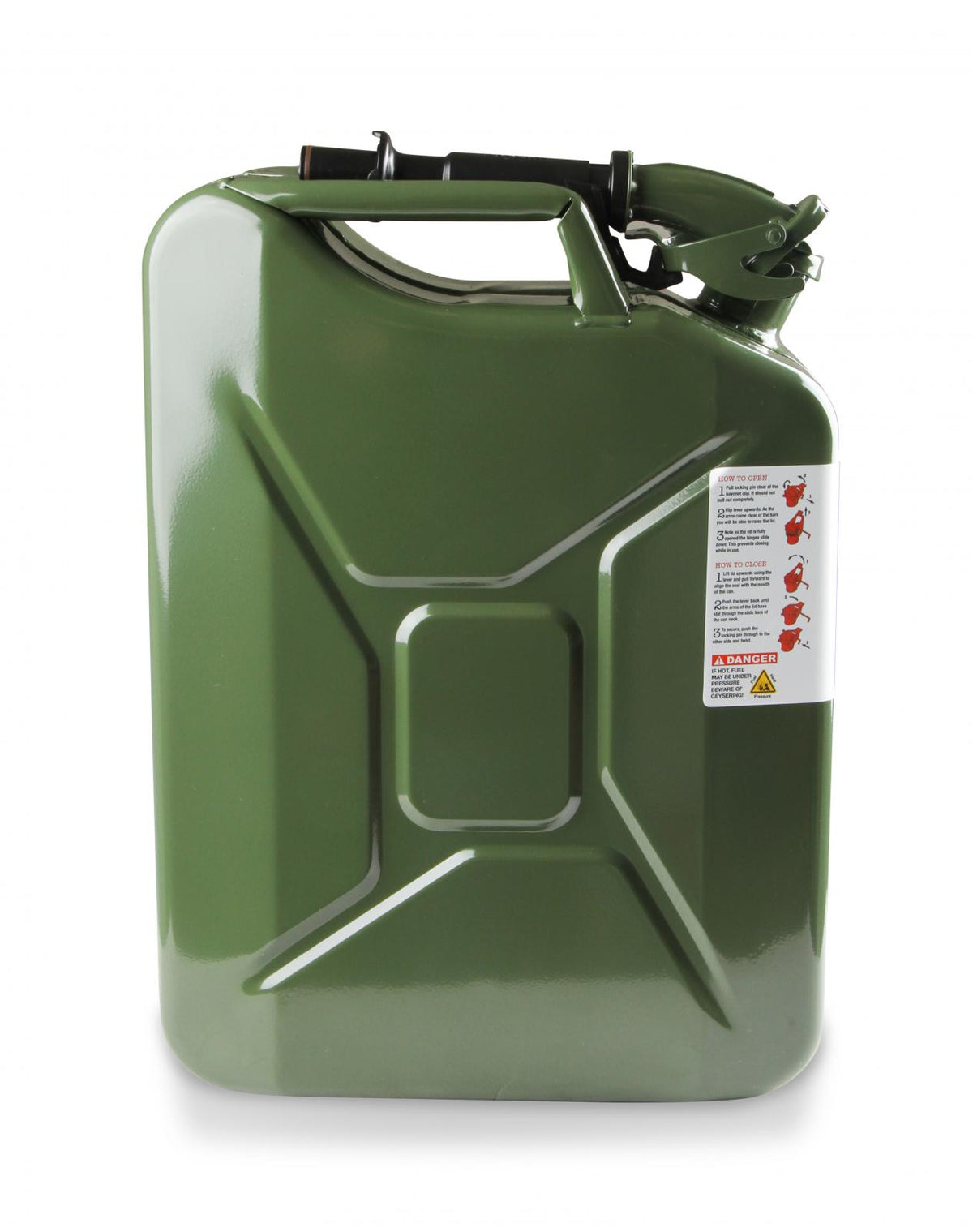 Jerry Can 5.3 Gallon 20 Liter Steel w/ Safety Cap and Spout Anvil Offroad