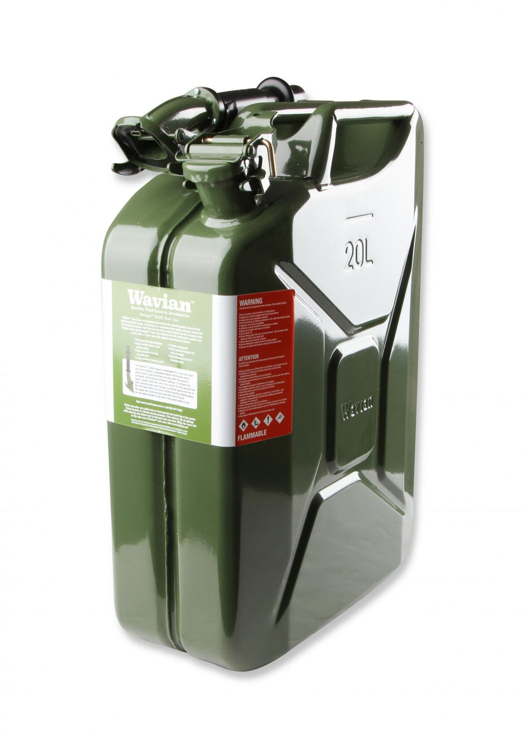 Jerry Can 5.3 Gallon 20 Liter Steel w/ Safety Cap and Spout Anvil Offroad