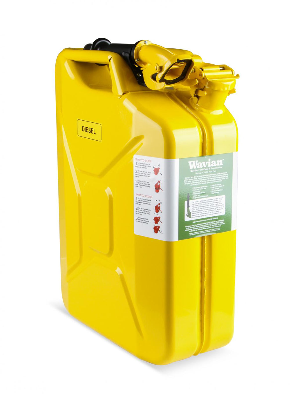 Jerry Can 5.3 Gallon 20 Liter Steel w/ Safety Cap and Spout Anvil Offroad