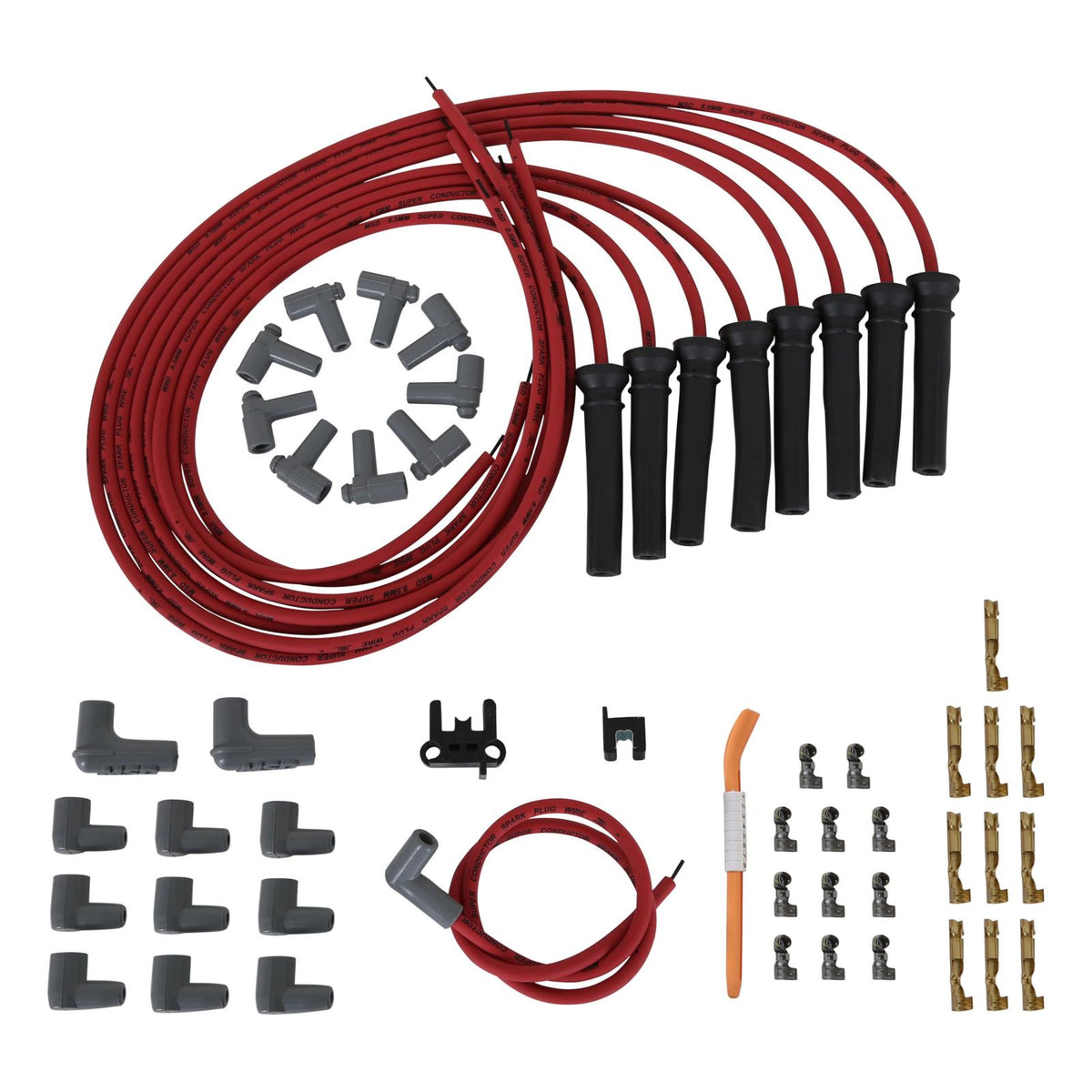 MSD Super Conductor Spark Plug Wire Set Chevy Pro Stock Head Special Zr1 Boot Is Incorporated 8.5Mm Wires 90 Degree Boots And Terminals Are Supplied To Be Installed On The Distributor Side MSD Ignition