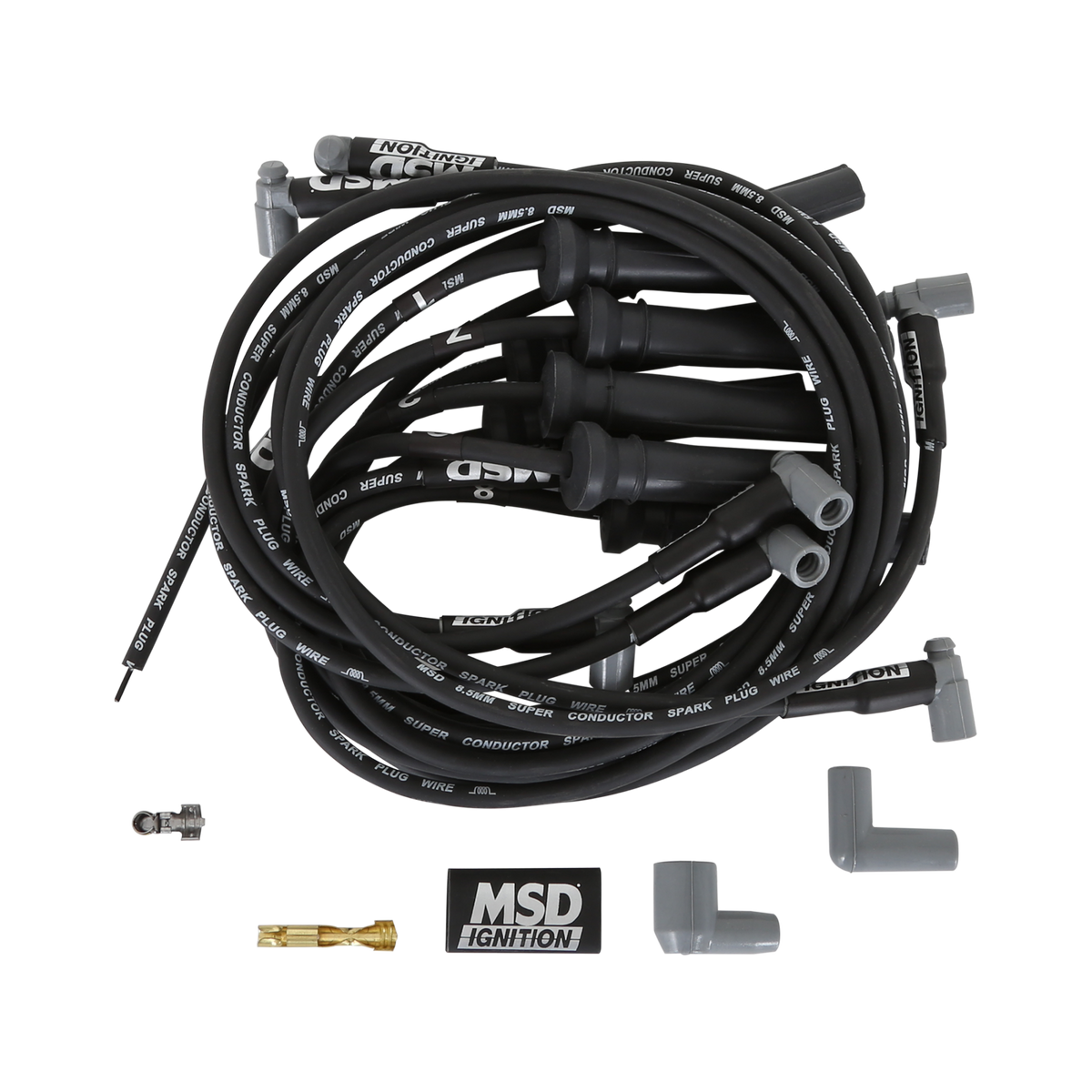 Wire Set Super Conductor, Bb Chevy W/Front Drive & Pro Stock Zr1 Boots MSD Ignition