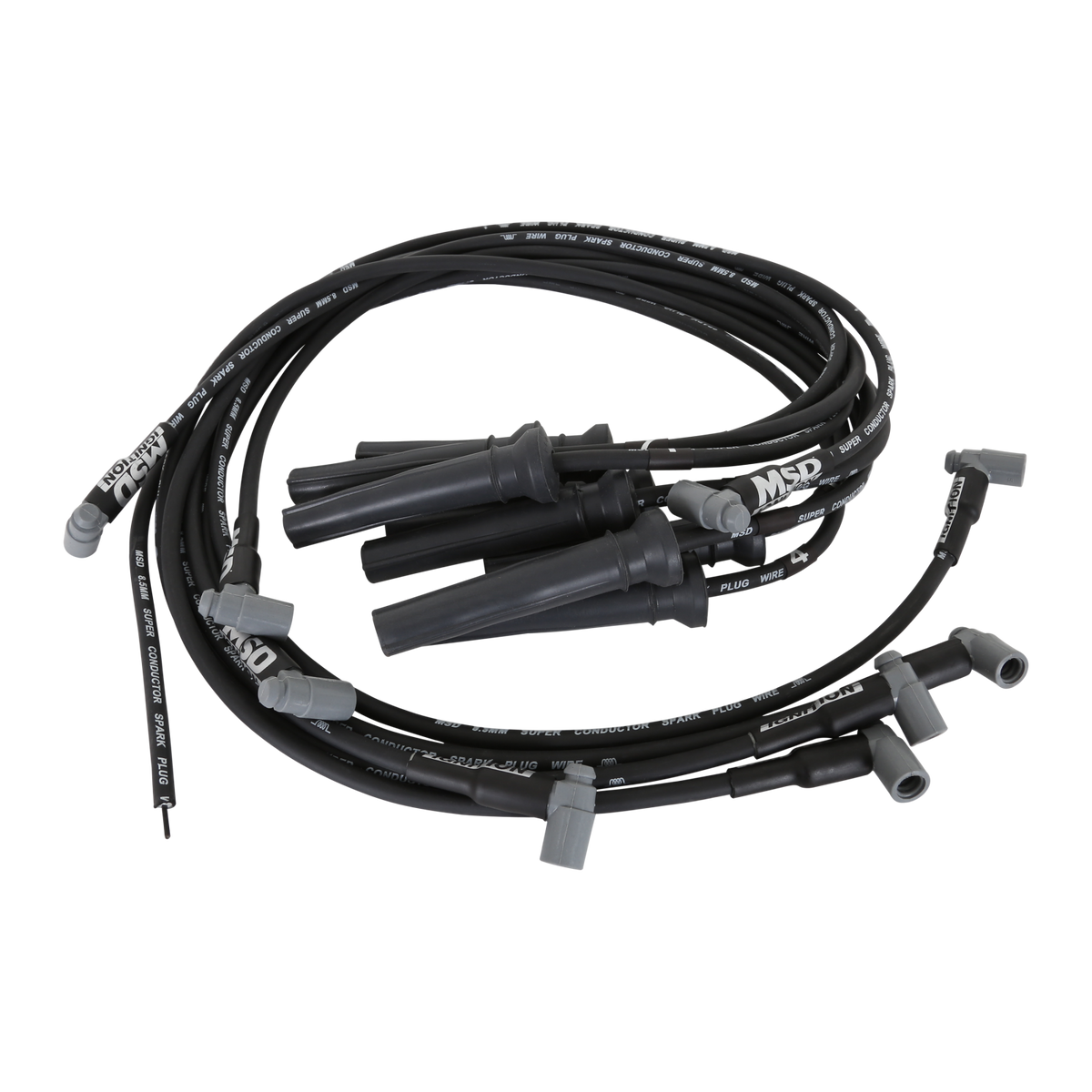 Wire Set Super Conductor, Bb Chevy W/Front Drive & Pro Stock Zr1 Boots MSD Ignition