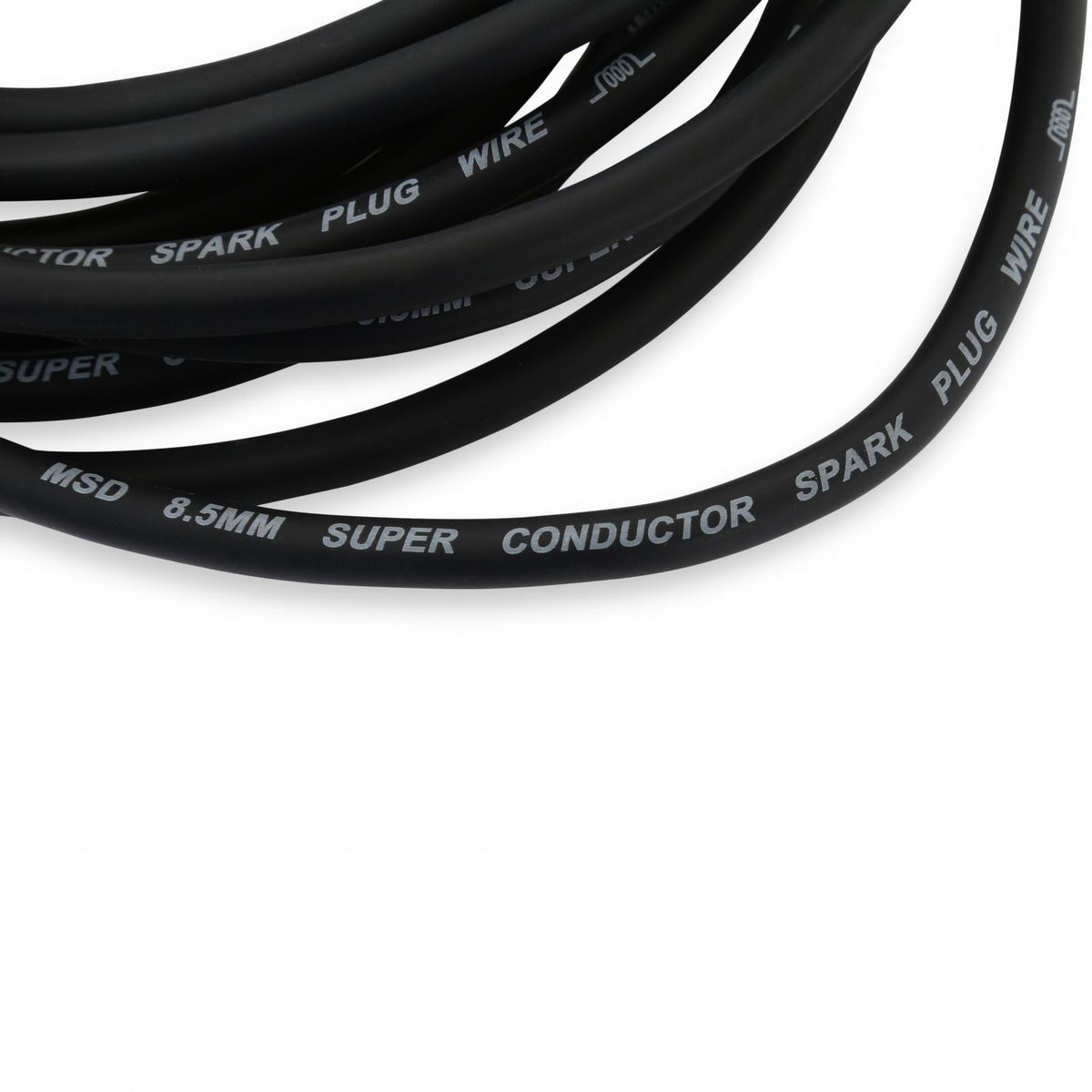 Black Super Conductor Ford 302, 351W, Hei For Use On Ford Small-Block Engines With 302-351W, Hei Boots, Black Jacket MSD Ignition