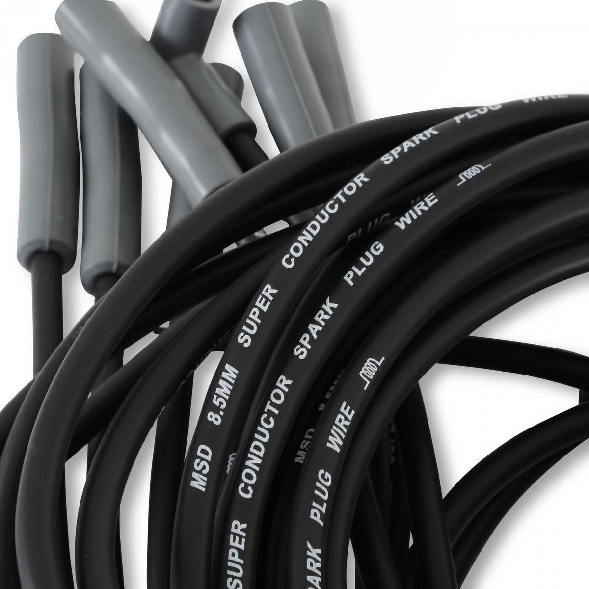 Single Hemi Wire Set Super Conductor 8.5Mm Wire Set Black Black Single Wire 8.5Mm Wire Set Supplied With Black Hemi Tubes, Boots And Terminals And Mini-Crimper. Pre-Crimped At The Spark Plug End MSD Ignition