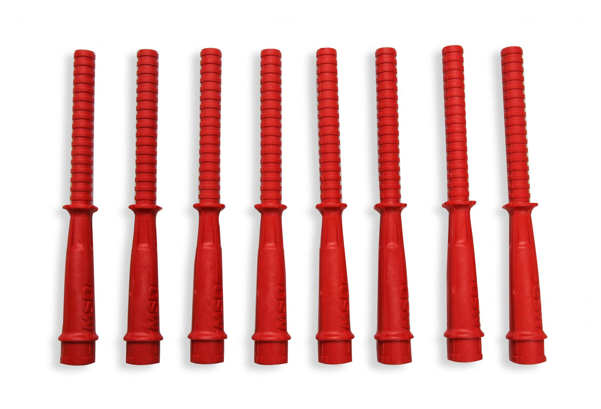 Single Hemi Wire Set Super Conductor 8.5Mm Wire Set Red Single Wire 8.5Mm Wire Set Pre-Crimped At The Spark Plug End MSD Ignition