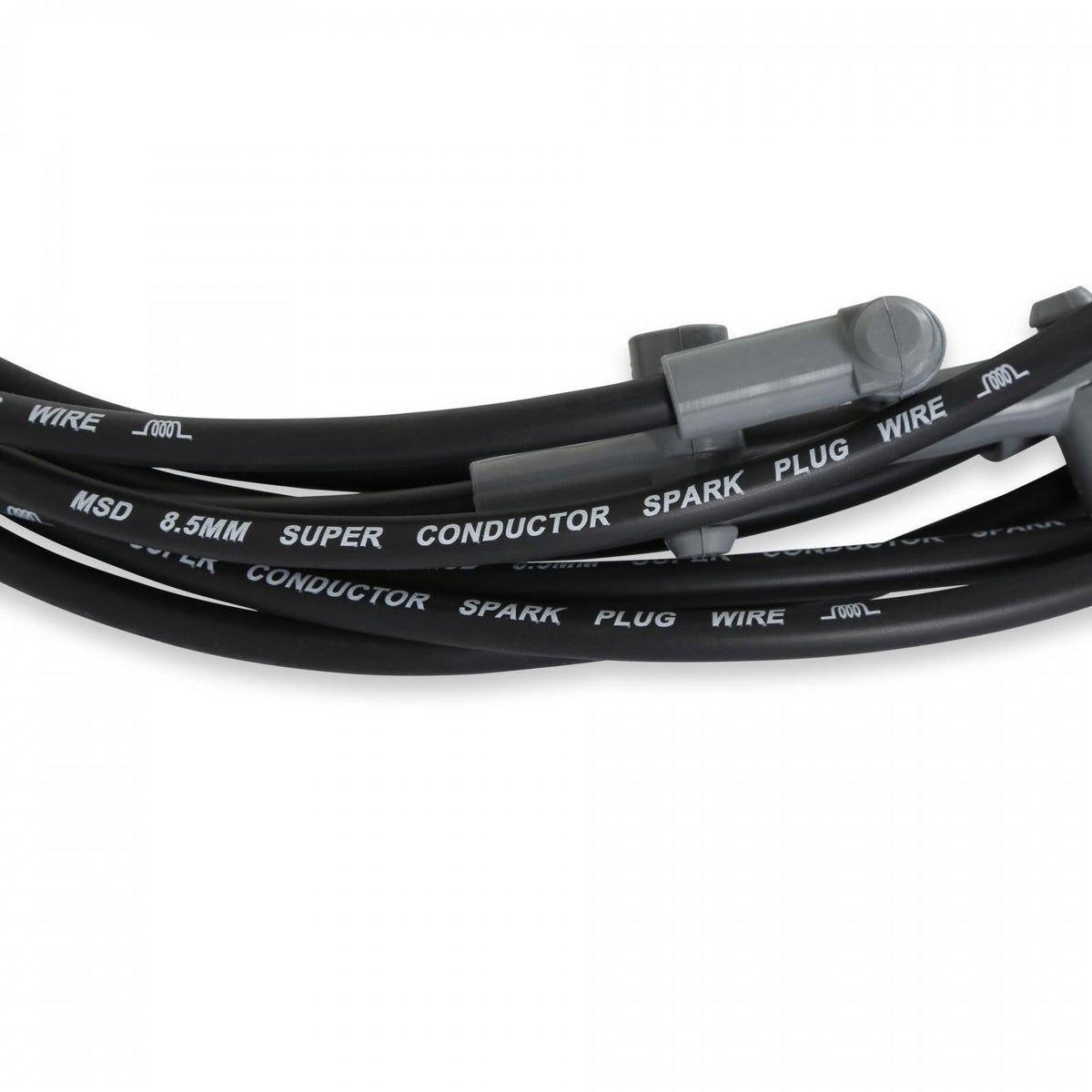 8.5Mm Super Conductor Wire Set For Sbc Sprintcar, Close Fit, In Black Features A Helically-Wound Copper Alloy Conductor Which Has Only 40 50 Ohms Of Resistance Per Foot MSD Ignition