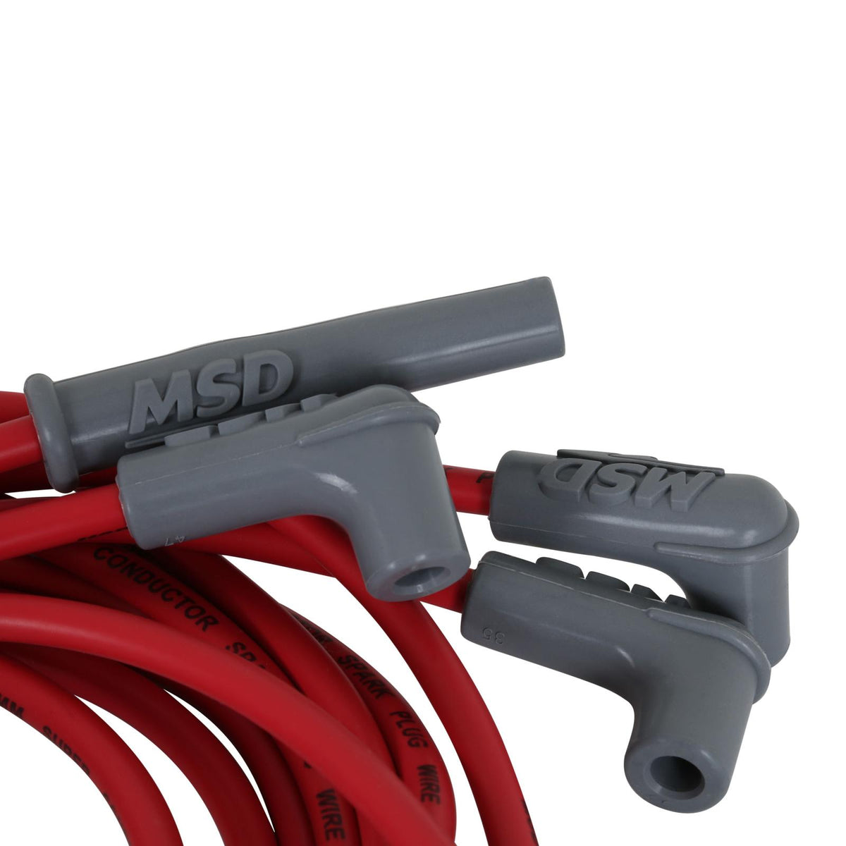 Super Conductor Spark Plug Wire Set 4.3L Chevy Truck, 92-97 For Use On Chevy 4.3L Trucks '92-'97, Red Jacket MSD Ignition