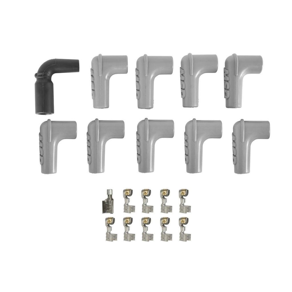 Super Conductor Spark Plug Wire Set Univ. Chevy Lt1 W/Straight Boot For Late Model GM Lt1 Engines Straight Lt1 Boots And Terminals Installed And 90 Degree Spark Plug Boots And Terminals Loose MSD Ignition