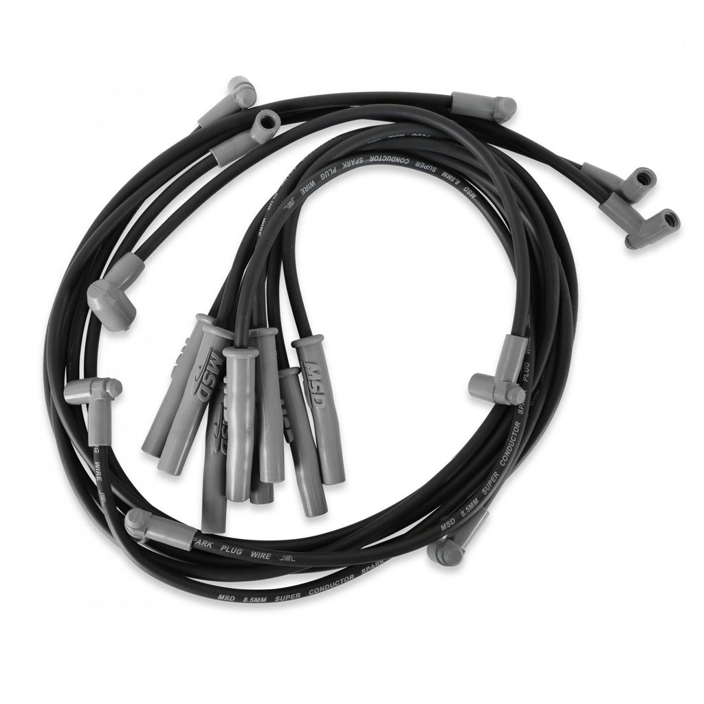 Wire Set Sc Blk, Chry. 383-440 Hei For MSD Dist. For Use On Chrysler 383-440 Hei With MSD Distributor, Black Jacket MSD Ignition