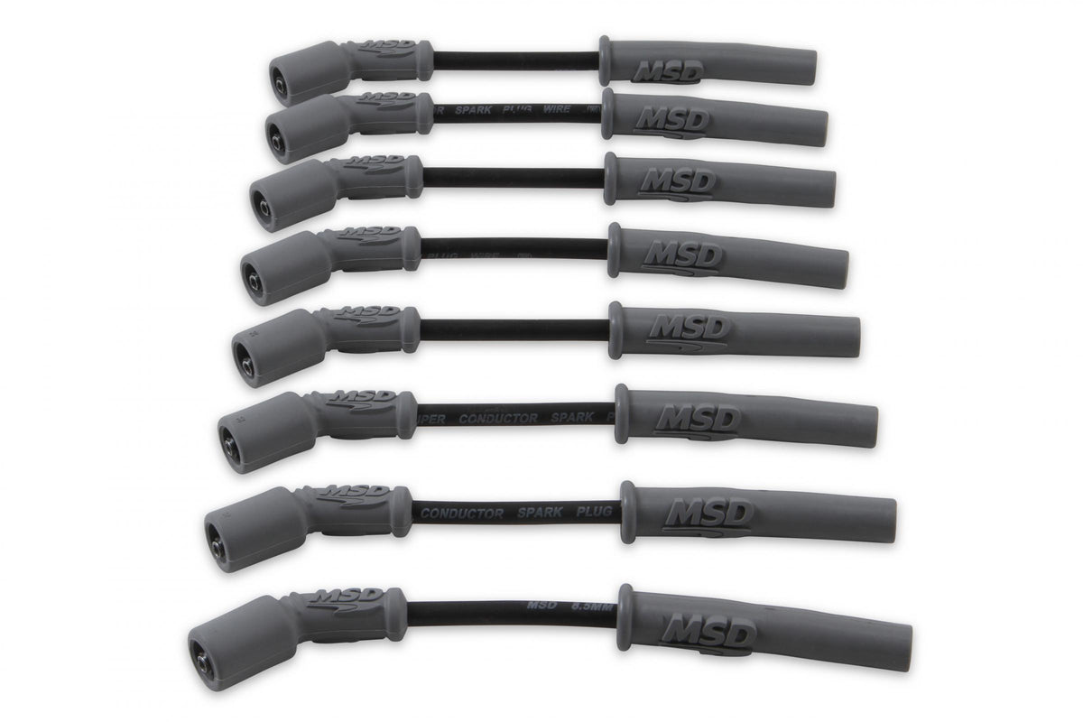 Wire Set Black Sc, GM LS1, Vette/Camaro, '97-On For Use On GM LS1 Engines, Corvette, Camaro, '97-On, Black Jacket MSD Ignition