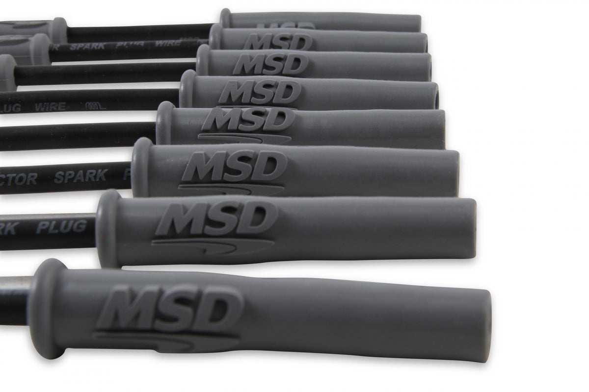 Wire Set Black Sc, GM LS1, Vette/Camaro, '97-On For Use On GM LS1 Engines, Corvette, Camaro, '97-On, Black Jacket MSD Ignition