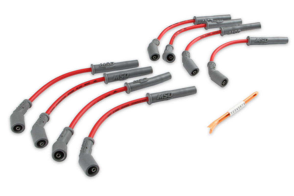 MSD Super Conductor Spark Plug Wire Set 99-13 GM Truck & Suv Black MSD Super Conductor 8.5Mm Wire Set GM Truck & Suv 99-13 4.8/5.3/6.0/8.1L MSD Ignition