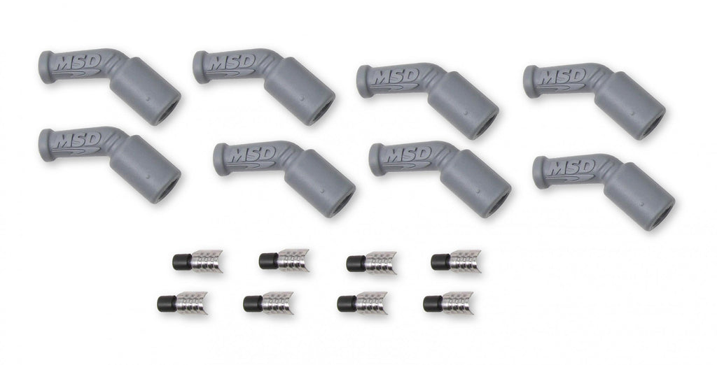 Ls1, 45 Degree Boots & Terminals, 8-Pack High Performance Boot And Terminal Kit For GM LS Ignition Wires MSD Ignition