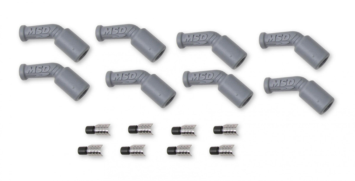 Ls1, 45 Degree Boots & Terminals, 8-Pack High Performance Boot And Terminal Kit For GM LS Ignition Wires MSD Ignition