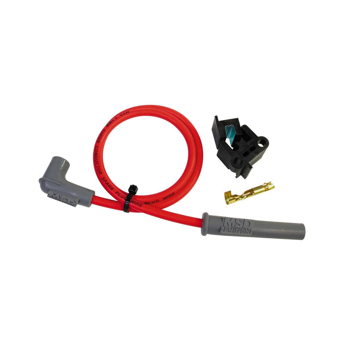 Replacement Super Cond. Plug Wire, Universal Red Super Conductor 48 Inch Long Replacement Wire MSD Ignition