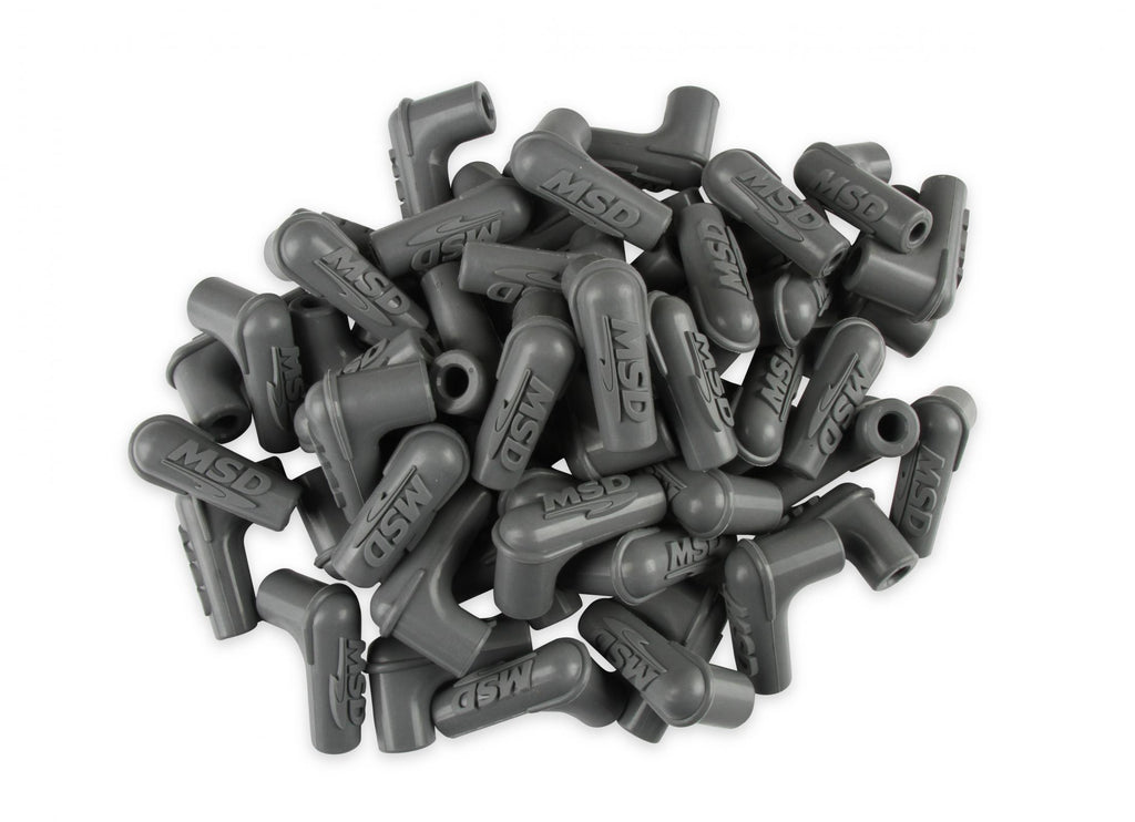 Boots, 90 Degree Logo Spark Plug, Gray Silicone 50Ea Spark Plug Boots, 90 Degree With MSD Logo, Gray Silicone 50Ea MSD Ignition