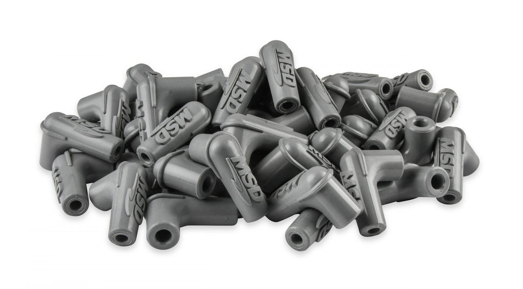 Boots, 90 Degree Logo Spark Plug, Gray Silicone 50Ea Spark Plug Boots, 90 Degree With MSD Logo, Gray Silicone 50Ea MSD Ignition