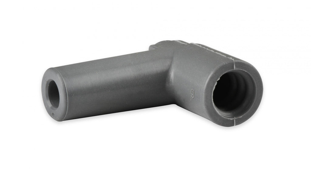 Boots, 90 Degree Nipple, GM Hei, 50Ea Spark Plug Boots, 90 Degree With GM Hei Nipple, Gray Silicone, 50Ea MSD Ignition