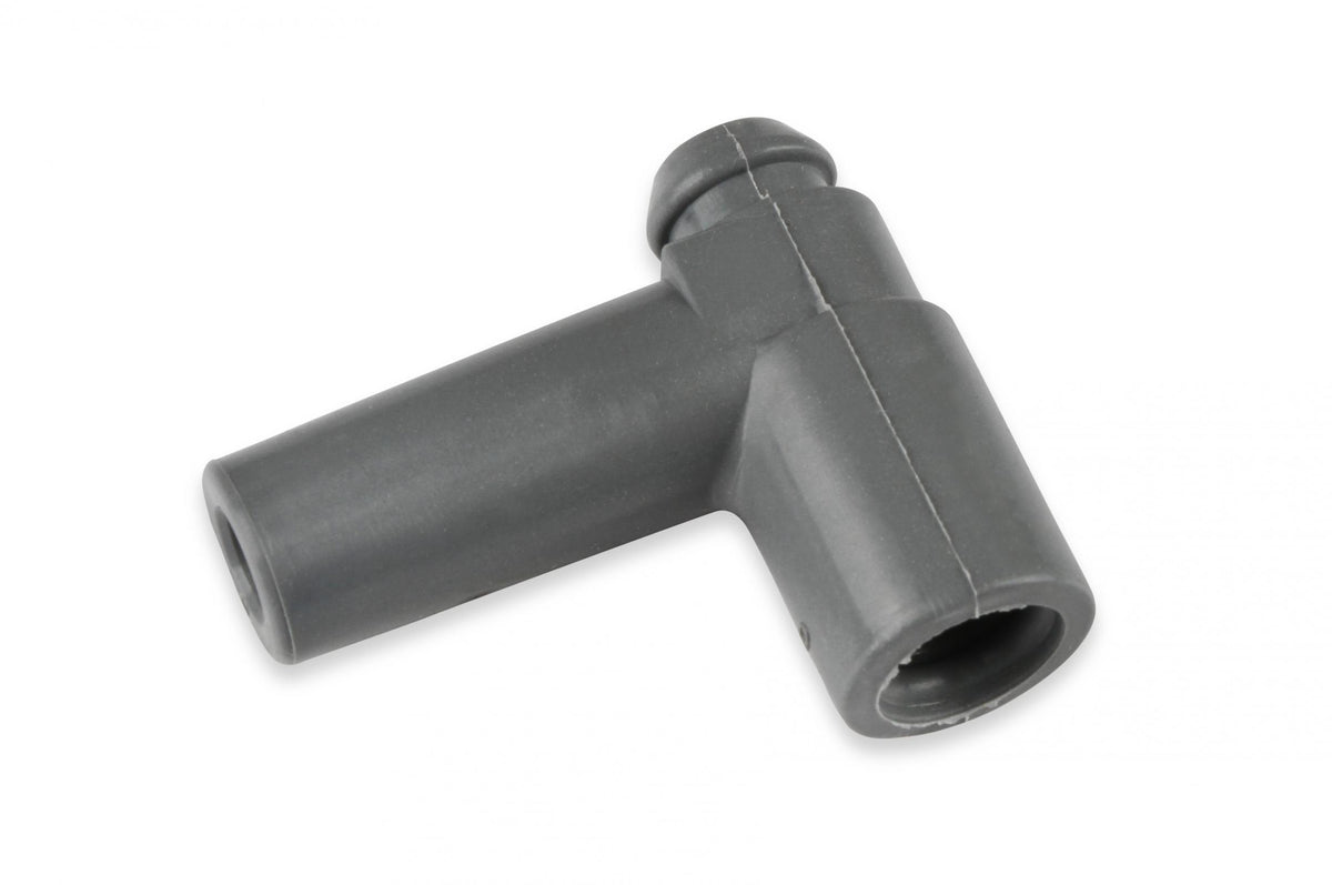 Boots, 90 Degree Nipple, GM Hei, 50Ea Spark Plug Boots, 90 Degree With GM Hei Nipple, Gray Silicone, 50Ea MSD Ignition