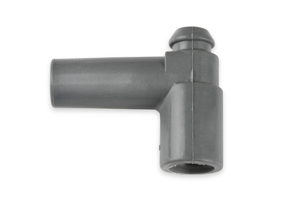 Boots, 90 Degree Nipple, GM Hei, 50Ea Spark Plug Boots, 90 Degree With GM Hei Nipple, Gray Silicone, 50Ea MSD Ignition