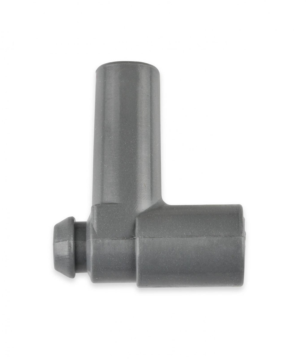 Boots, 90 Degree Nipple, GM Hei, 50Ea Spark Plug Boots, 90 Degree With GM Hei Nipple, Gray Silicone, 50Ea MSD Ignition