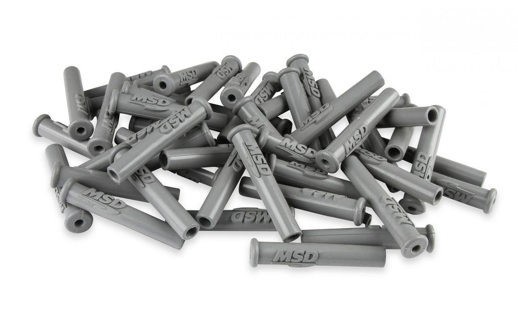 Boots, Straight, Logo Gray Silicone, 50Ea Spark Plug Boots, Straight/Multi-Angle, With MSD Logo Gray Silicone, 50Ea MSD Ignition
