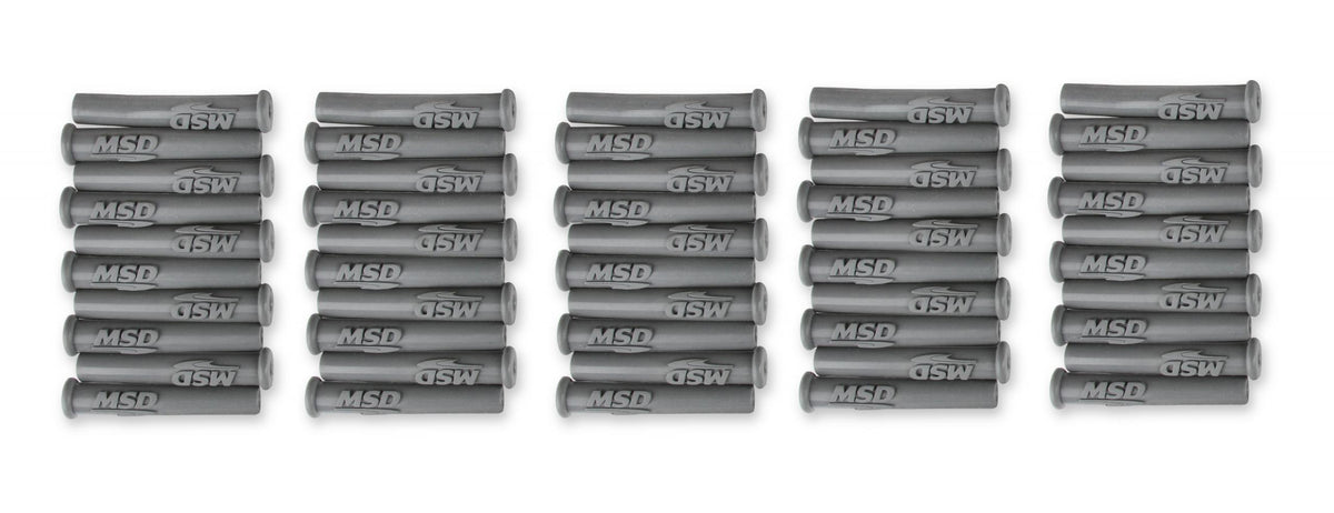 Boots, Straight, Logo Gray Silicone, 50Ea Spark Plug Boots, Straight/Multi-Angle, With MSD Logo Gray Silicone, 50Ea MSD Ignition