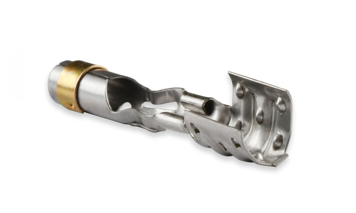 Terminals, Spark Plug Wire Straight/Multi-Angle Qty 50 Spark Plug Terminals, Straight Dual Crimp, Multi-Angle, Stainless Steel Qty 50 MSD Ignition