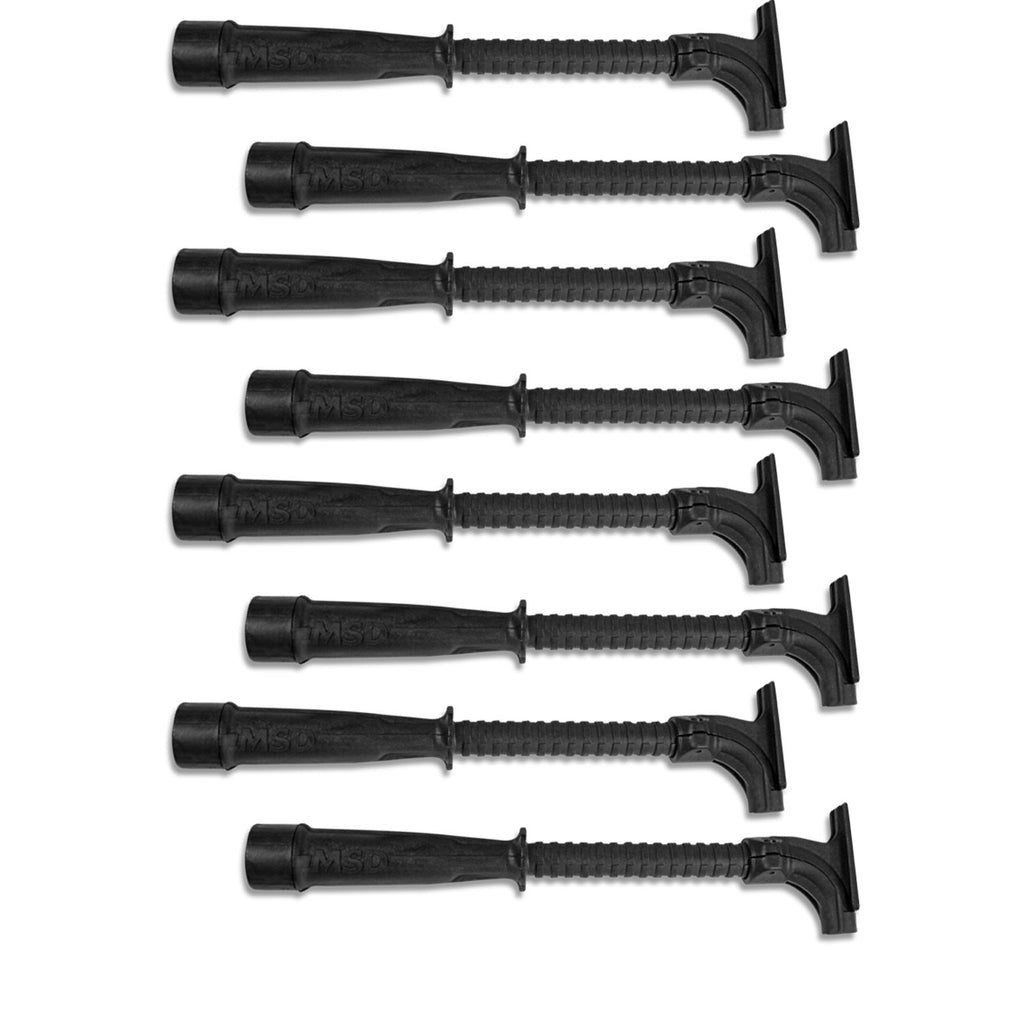 MSD Hemi Tubes Set Of 8 Hemi Tubes, Elbows, End Caps And Screws, Black MSD Ignition
