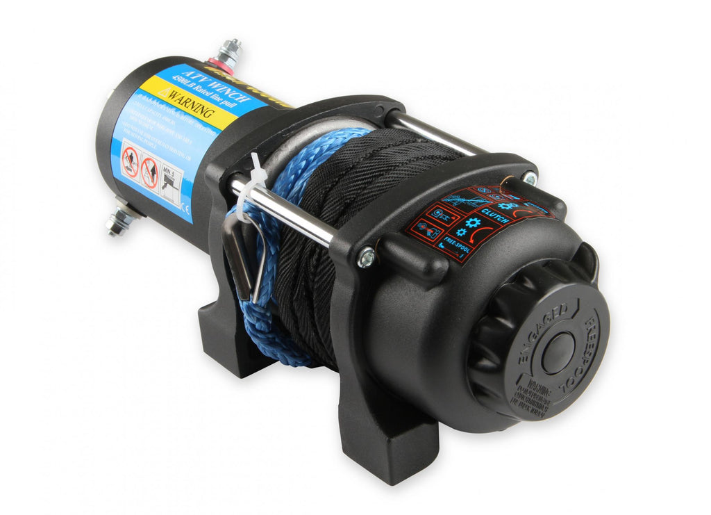 4,500 Lb 12 Volt Winch w/ Synthetic Rope and Aluminum Fairlead Anvil Off-Road