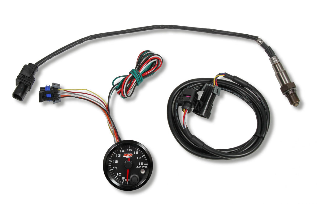 MSD Standalone Air/Fuel Wideband 02 Gauges Kit 2-1/16 Wideband Air/Fuel Gauge,Black Face MSD Ignition