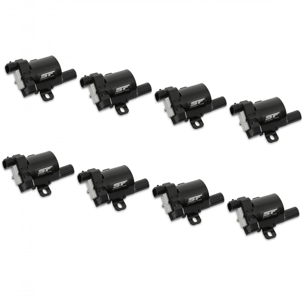 Street Fire Ignition Coils 1999-2007 GM L-Series Truck Engines, Black 8-Pack, Direct Bolt-In To Factory Connectors MSD Ignition