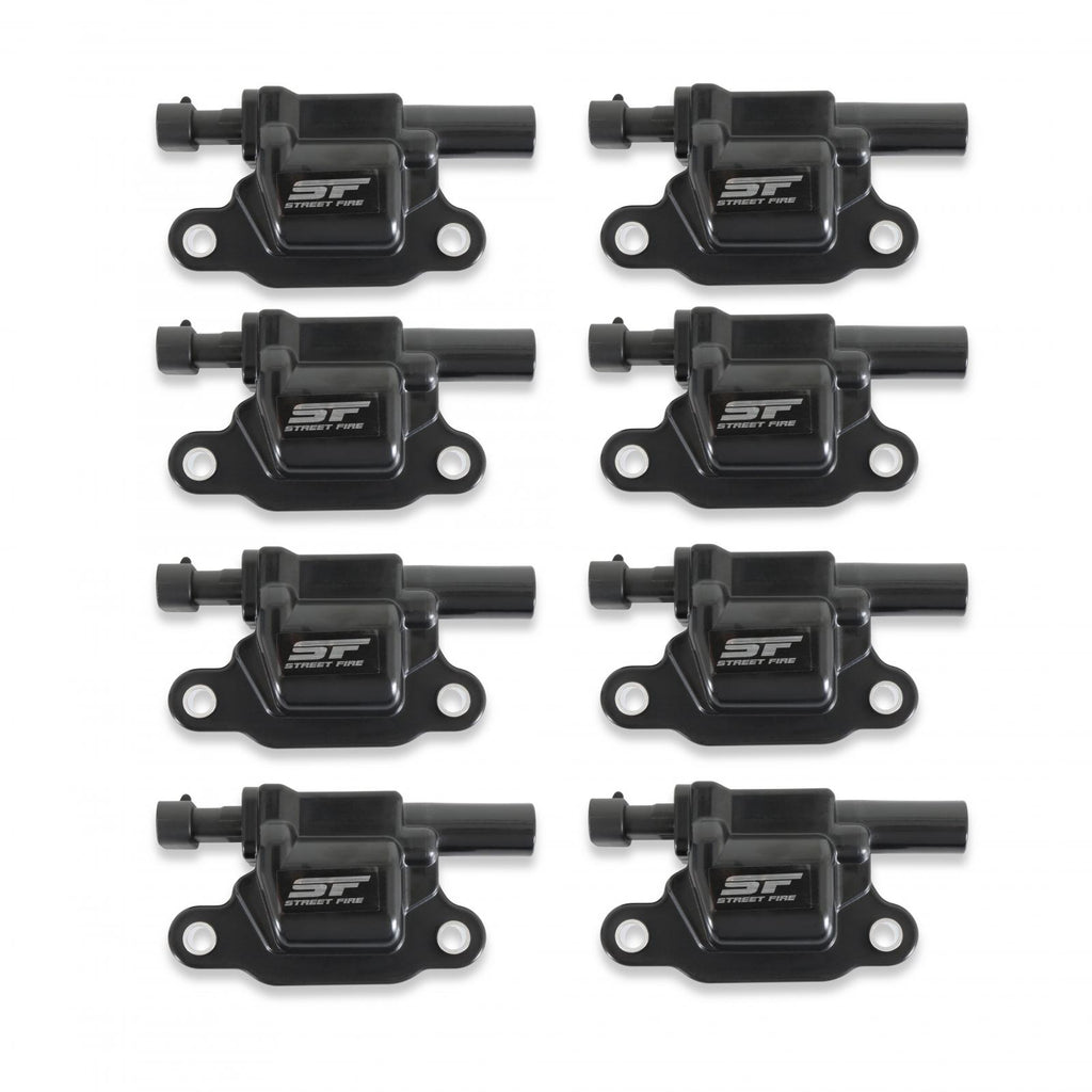 Black 8-Pack Street Fire Ignition Coils 2005-2013 GM LS2/Ls3/Ls4/Ls7/Ls9 Engines, 8-Pack, Direct Bolt-In To Factory Connectors MSD Ignition