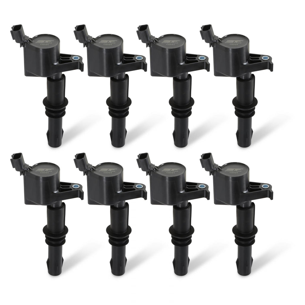 Street Fire Ignition Coils 2004-2008 Ford 4.6L/5.4L 3-Valve Engines ,Black 8-Pack 8-Pack, Direct Bolt-In To Factory Connectors MSD Ignition