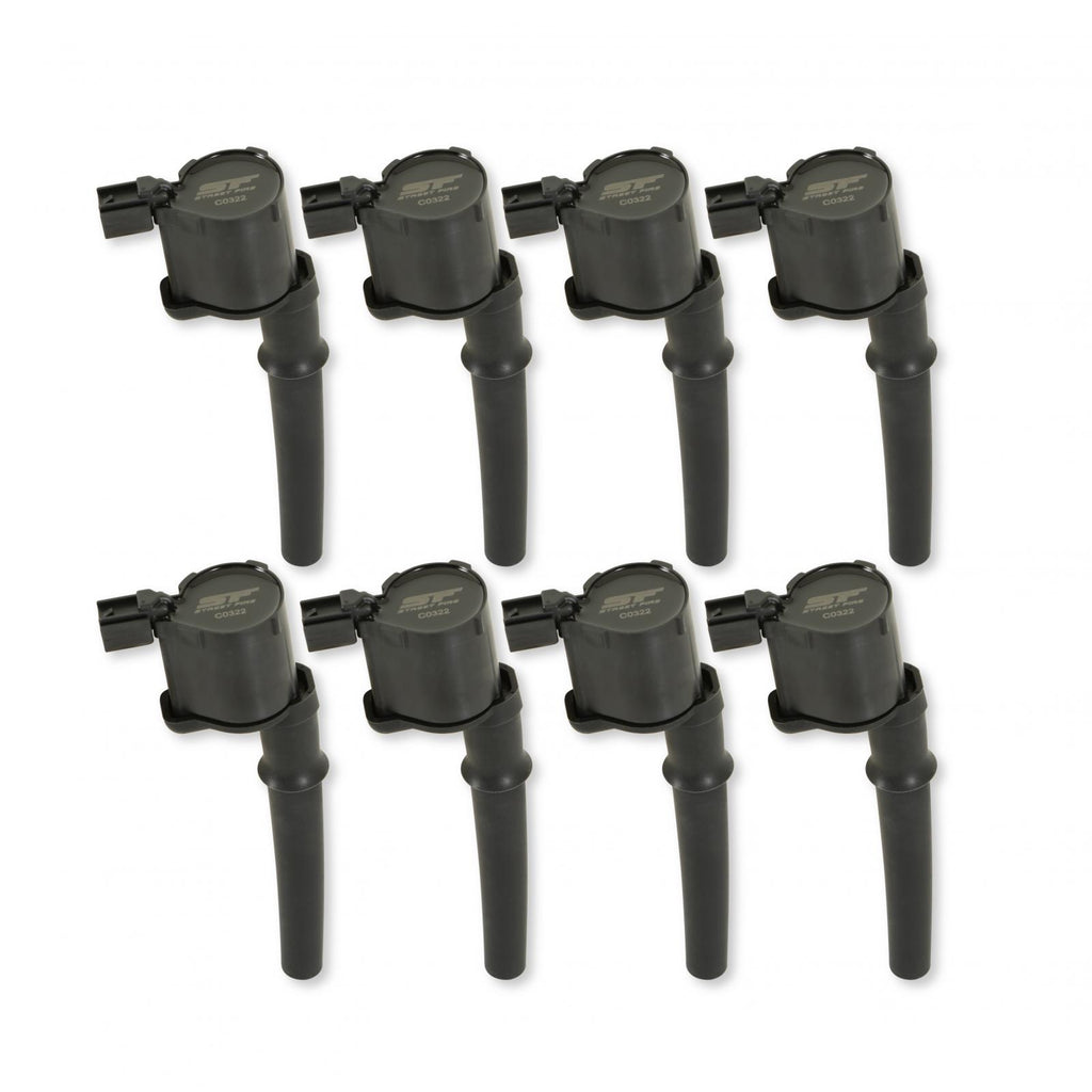 Street Fire Ignition Coils 1999-2014 Ford 4.6L/5.4L 4-Valve Engines, Black. 8-Pack 8-Pack, Direct Bolt-In To Factory Connectors MSD Ignition